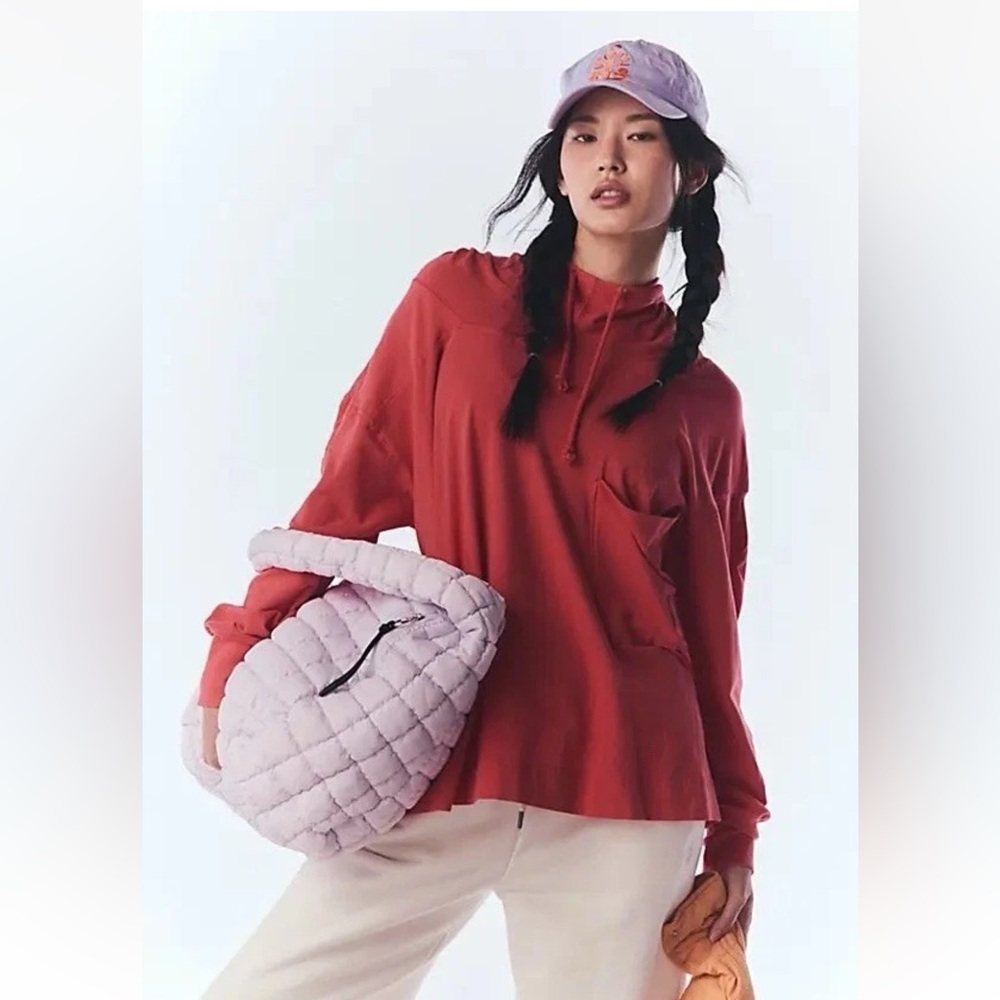 FP MOVEMENT Hot Shot Hooded Layer / Hibiscus Coral Sz S NWOT